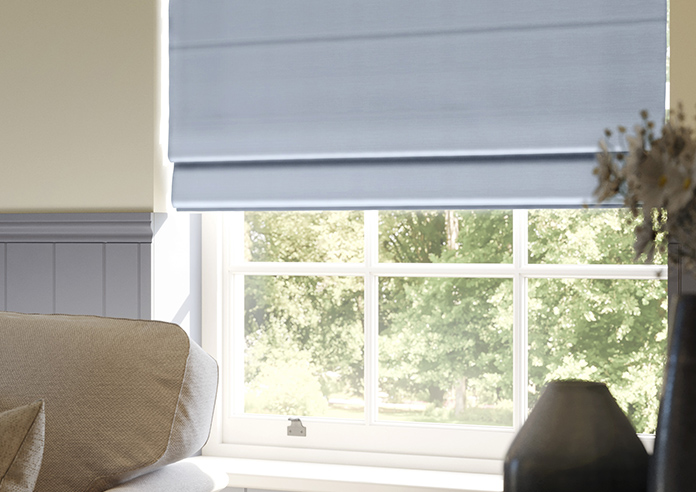 Shima Faux Silk, Sky - Roman Blind - Image 5